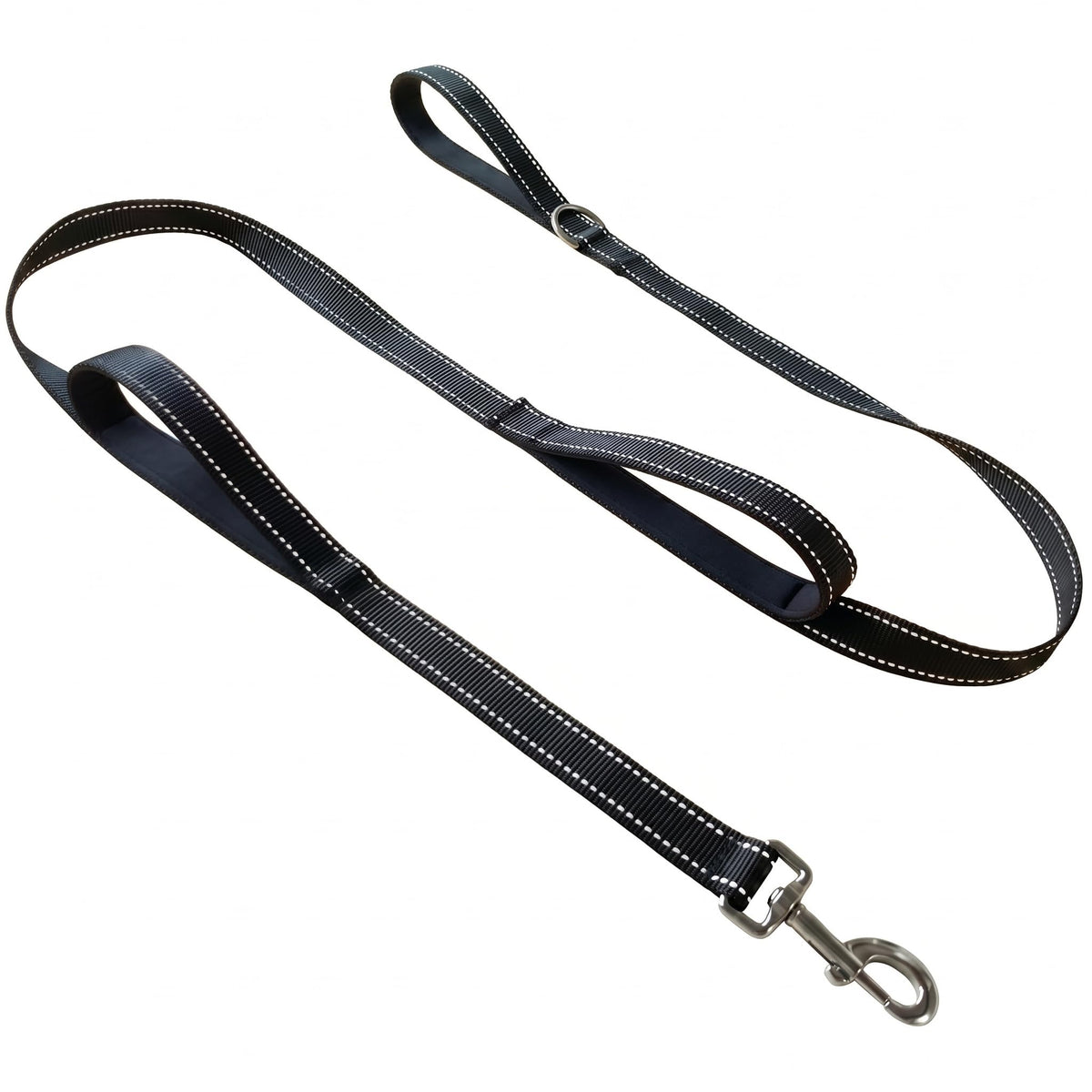 Triple Handle 6FT 1IN Dog Leash, Heavy Duty Strong Nylon, Hot Pink