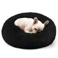 Hoewina Dog & Cat Bed for Indoor Cats, 20in Calming Donut Bed (Light Grey)