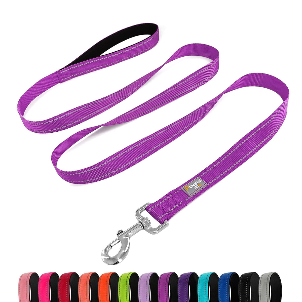6 FT Basic Dog Leash for Medium Dogs,Black