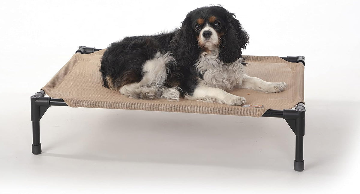 K&H Outdoor Elevated Dog Bed, Cooling Raised Dog Bed, Medium 32x25in, Tan