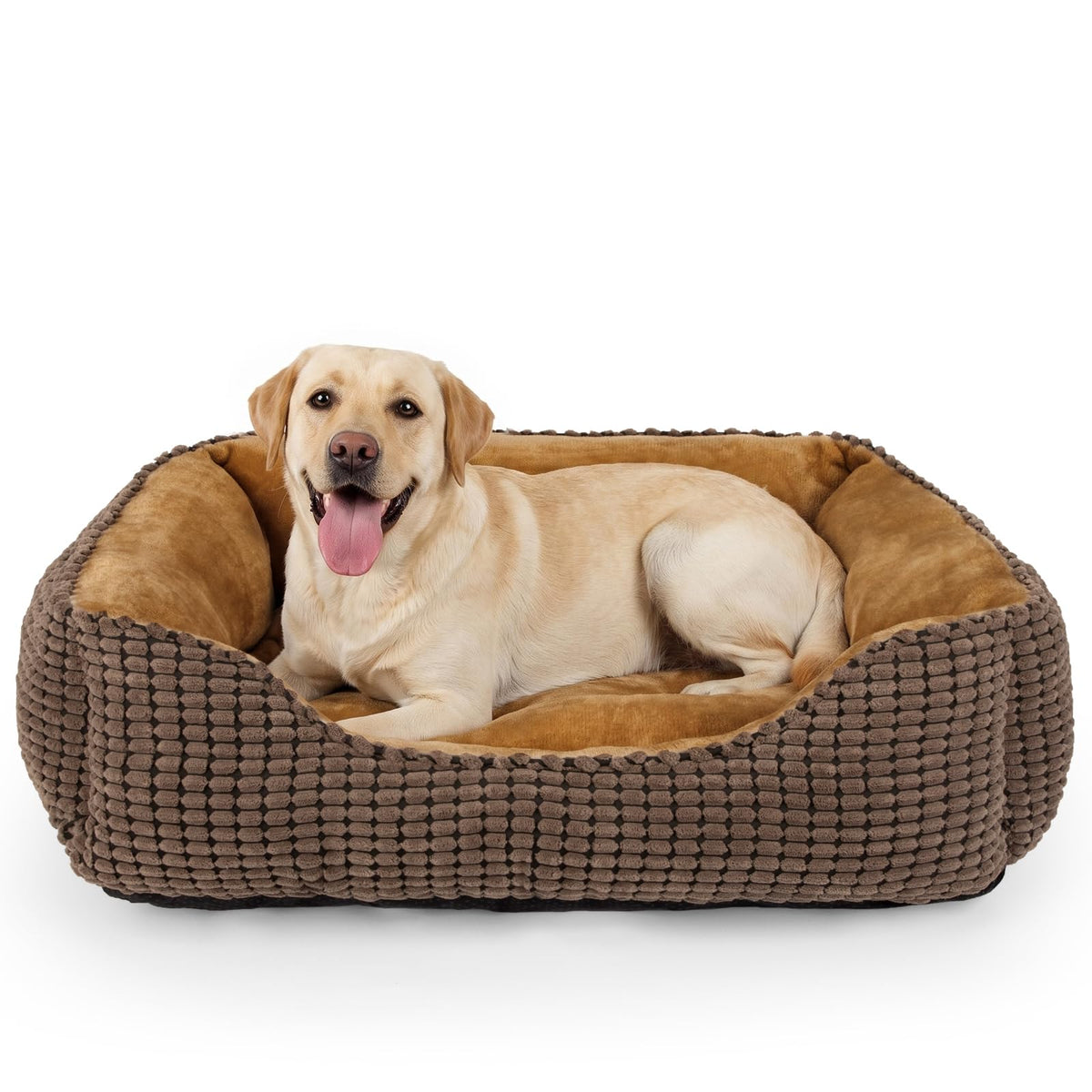 MIXJOY Dog Bed for Large Medium Small Dogs, Rectangle Washable Sleeping Puppy Bed, Soft Calming Cat Beds for Indoor Cats, Orthopedic Pet Sofa Bed, Anti-Slip Bottom with Multiple Size (20'', Grey)