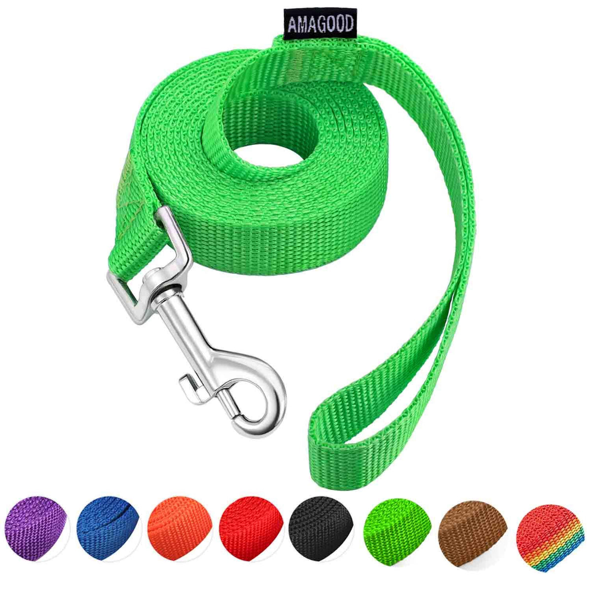 6 FT Puppy/Dog Leashes, Strong Traditional Style Leash with Easy to Use Collar Hook,Dog Lead Great for Small(Red,5/8" x 6 Feet) (Red)