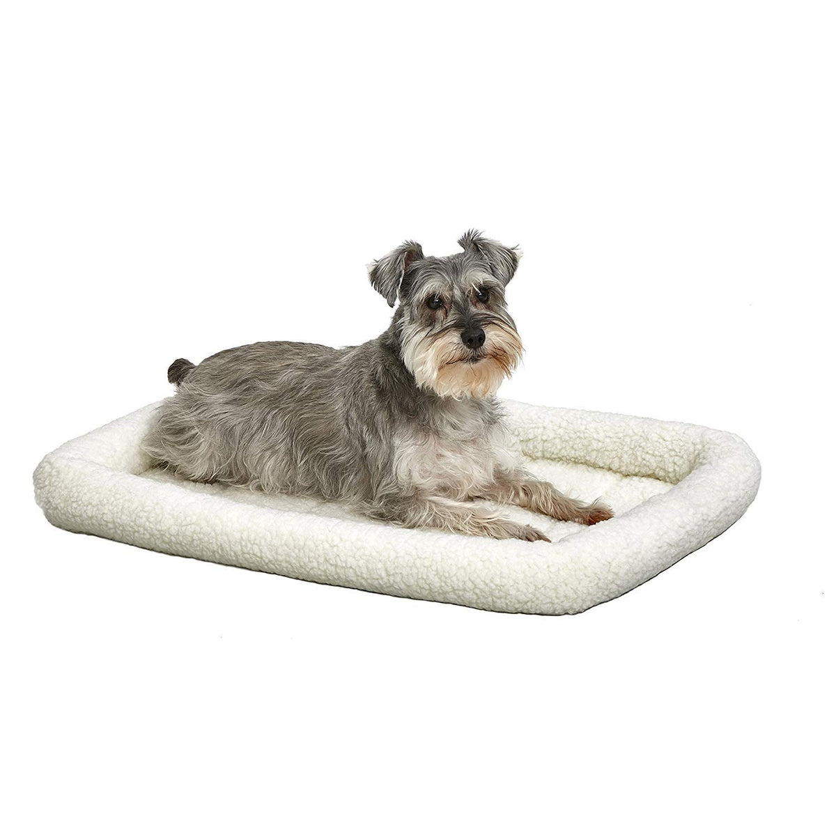 QuietTime by MidWest 24" Dog Crate Bolster Bed, Gray, Small Breeds