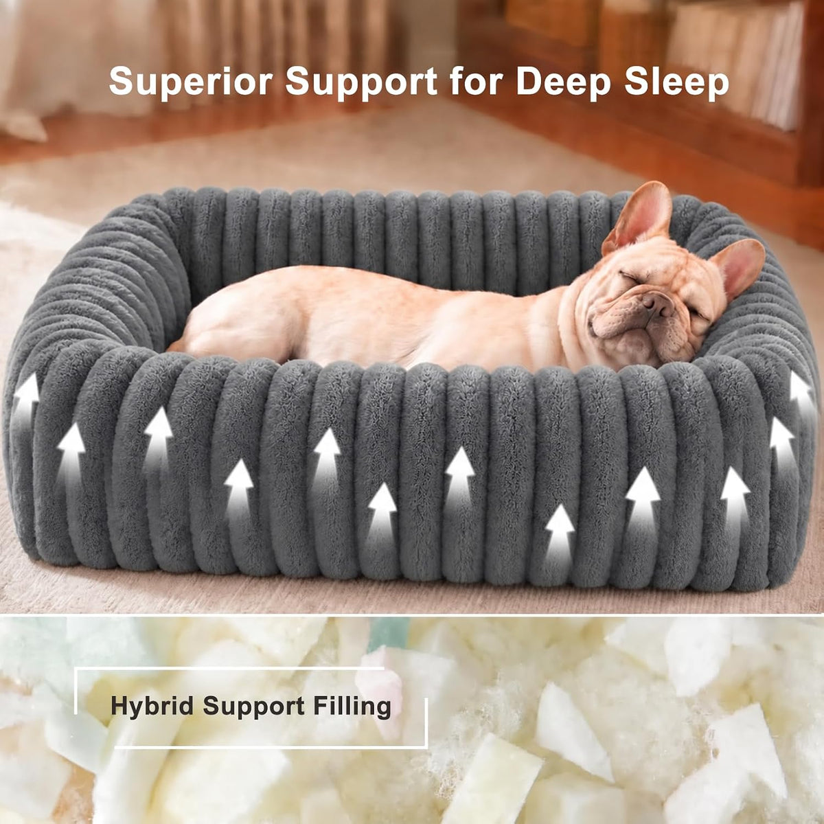 FURTIME Washable Dog Bed for Small Dogs, Cat Beds for Indoor Cats, 20"