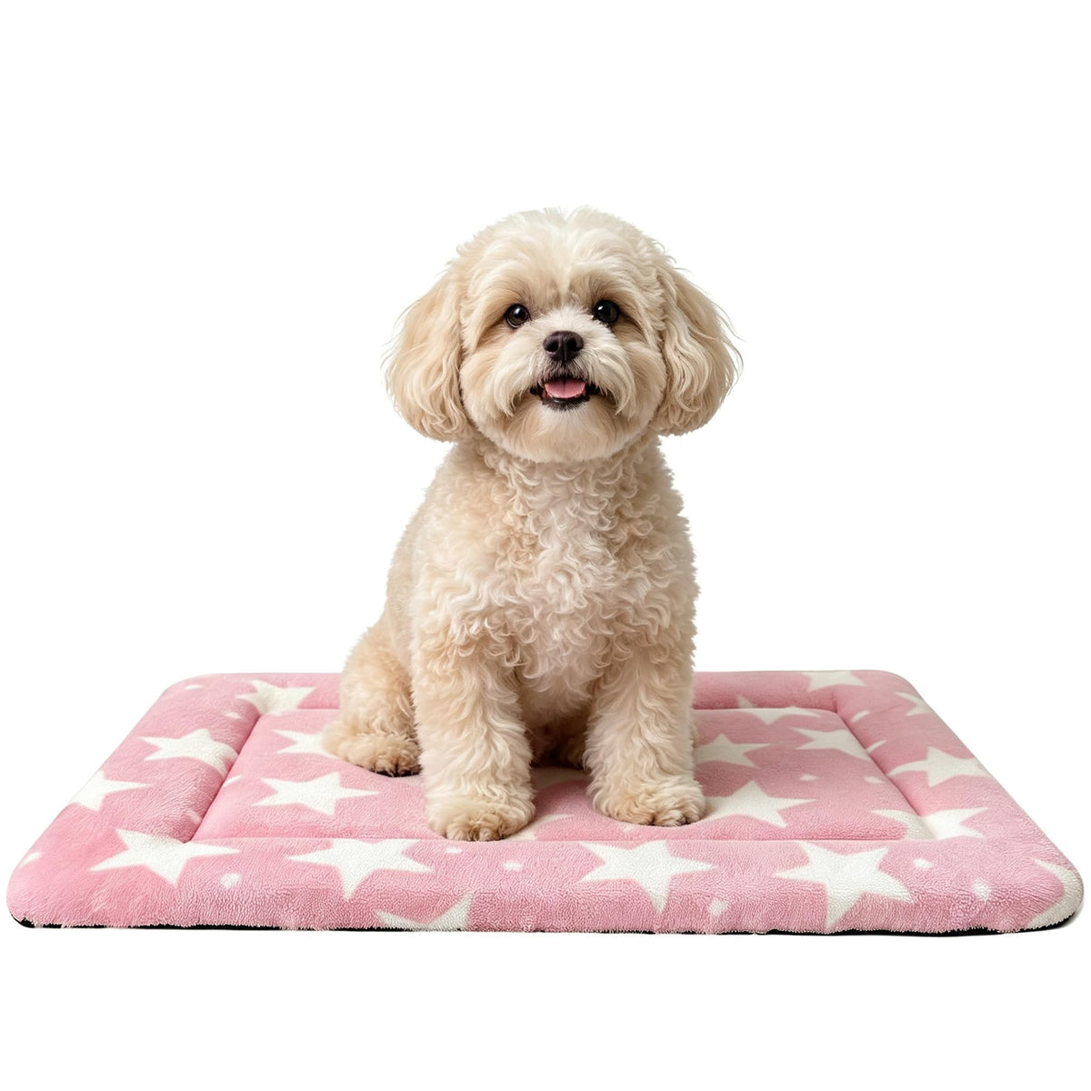 Dog Bed Mat,Reversible & Ultra Soft Kennel Pad-Machine Washable Pet Bed for Dogs & Cats-All-Weather Crate Liner for Crates,Carriers & Travel (Pink, 35" L x 23" W x 1.5" Th)