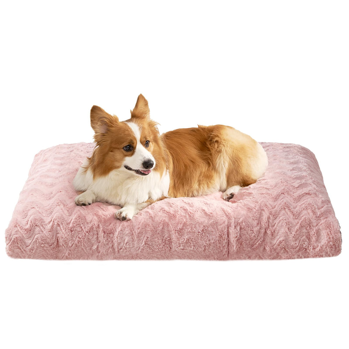 EHEYCIGA Washable Large Dog Bed for Crate, 35x23 Inch Pet Bed, Grey