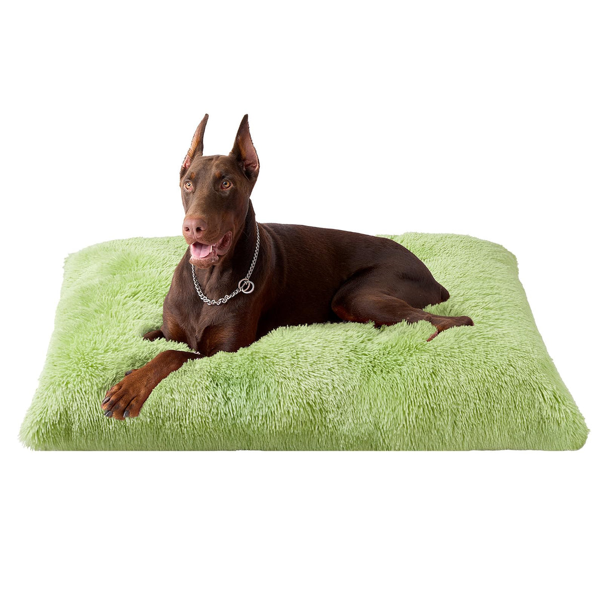 EHEYCIGA Fluffy Dog Crate Bed, Plush Extra Large Dog Pillow, Grey
