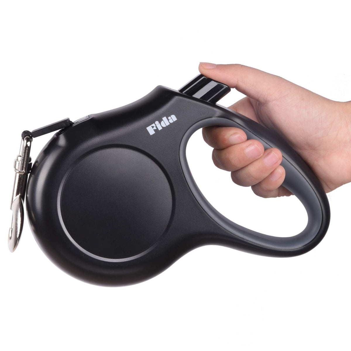 Fida Retractable Dog Leash, 16 ft Dog Walking Leash for Small Dogs up to 26 lbs, 360° Tangle Free, Black