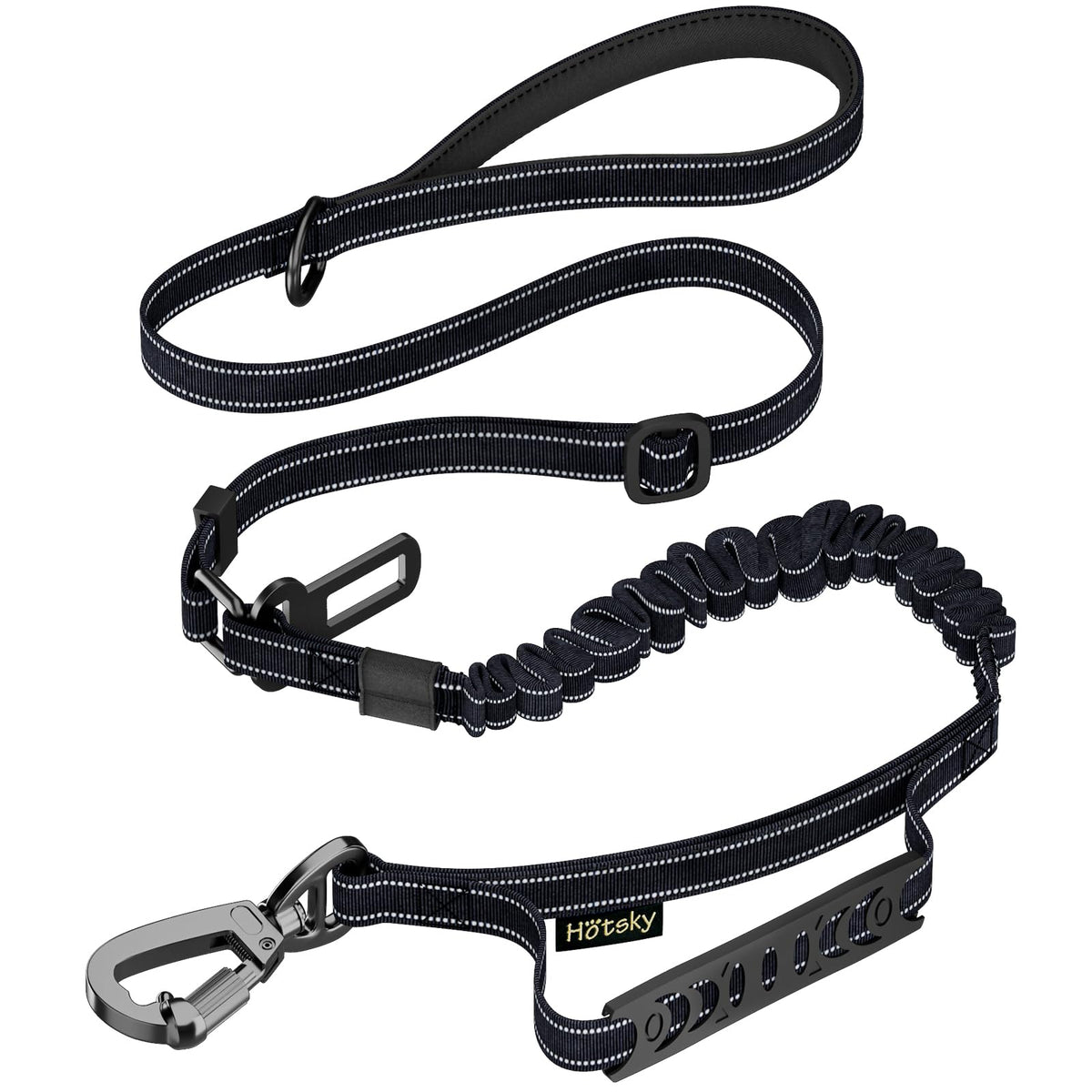 Hotsky Tactical Bungee Shock Absorbing No Pull Dog Leash,Purple Camo,4-6FT