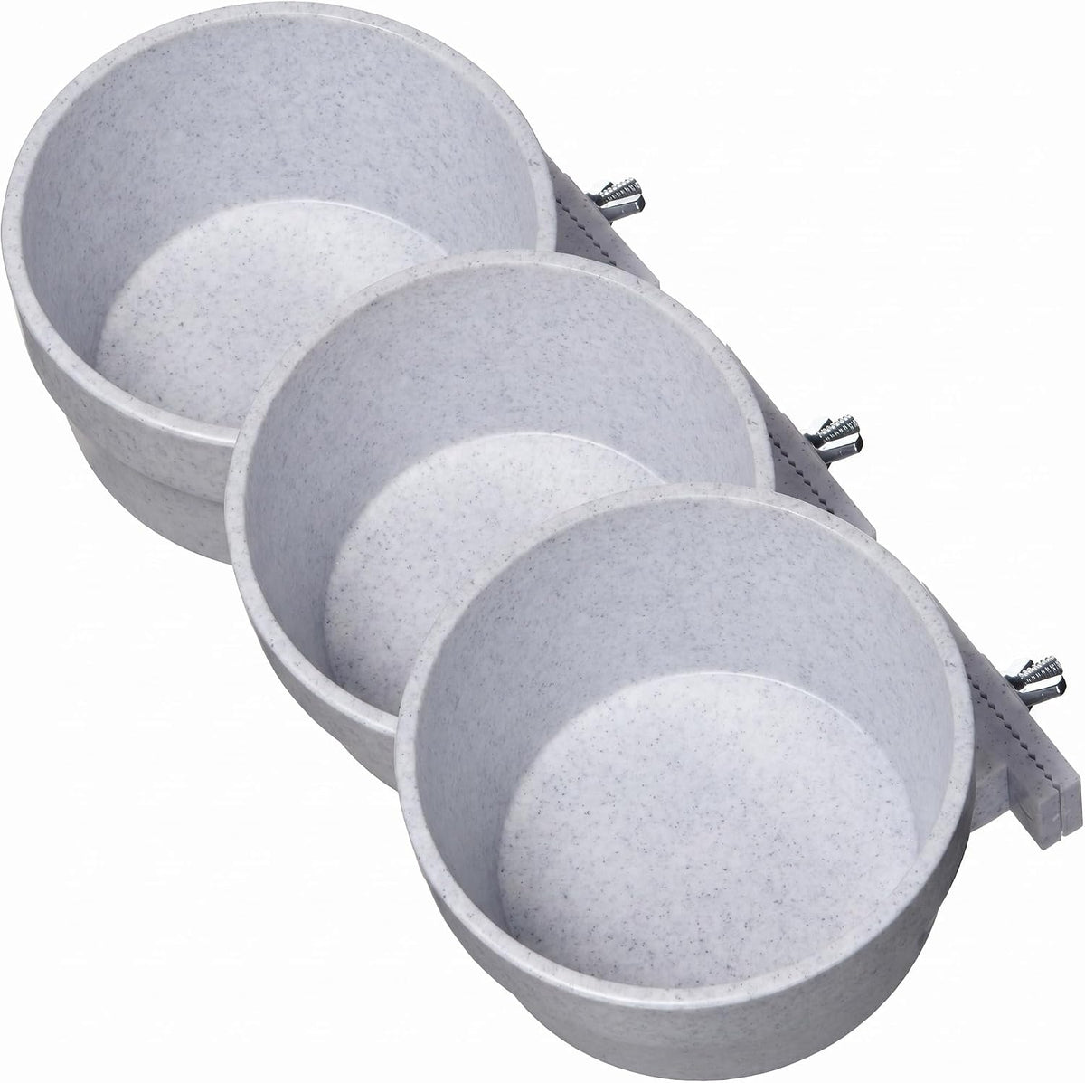 Lixit Quick Lock Removable Cage Bowls for Rabbits, Guinea Pigs, Gerbils, Ferrets, Dogs, Cats, Birds, and Other Small Animals - Made in USA (Gray, 20 Ounce)