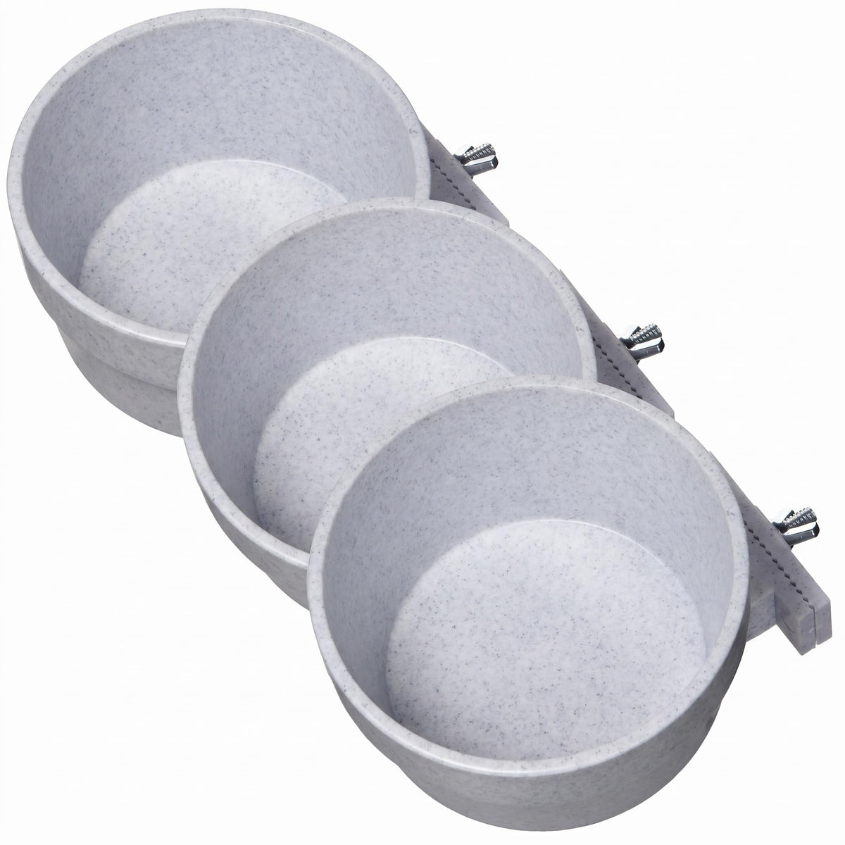 Lixit Quick Lock Removable Cage Bowls for Rabbits, Guinea Pigs, Gerbils, Ferrets, Dogs, Cats, Birds, and Other Small Animals - Made in USA (Gray, 20 Ounce)