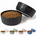 Ceramic Dog Bowl Set of 2 with Anti-Skid Base, 5.5"W x 2"H, 2 Cup Capacity