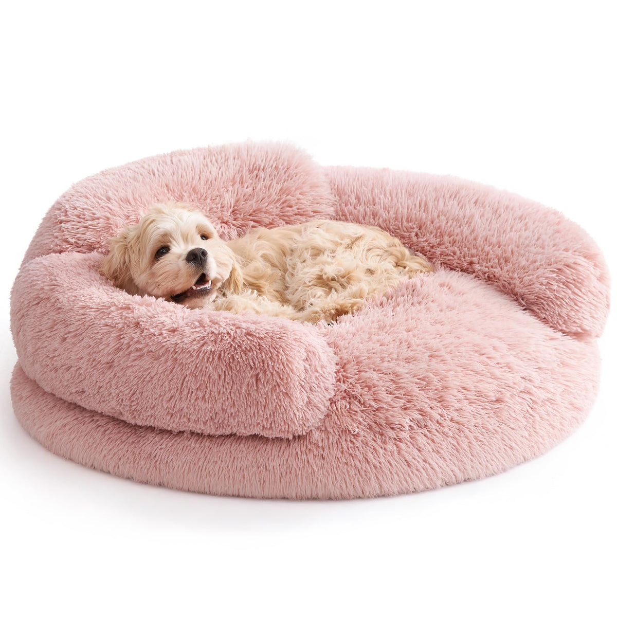 EHEYCIGA 23" Calming Donut Dog Bed for Small Dog & Cat Washable Pet Couch