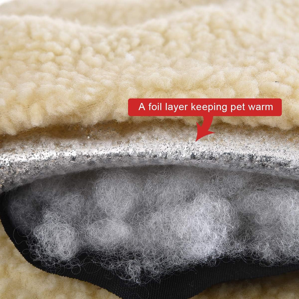 Amazon Basics Anti-Slip Self-Warming Pet Bed For Cat or Dog, Rectangle, Grey, 24"L x 20"W x 7"H