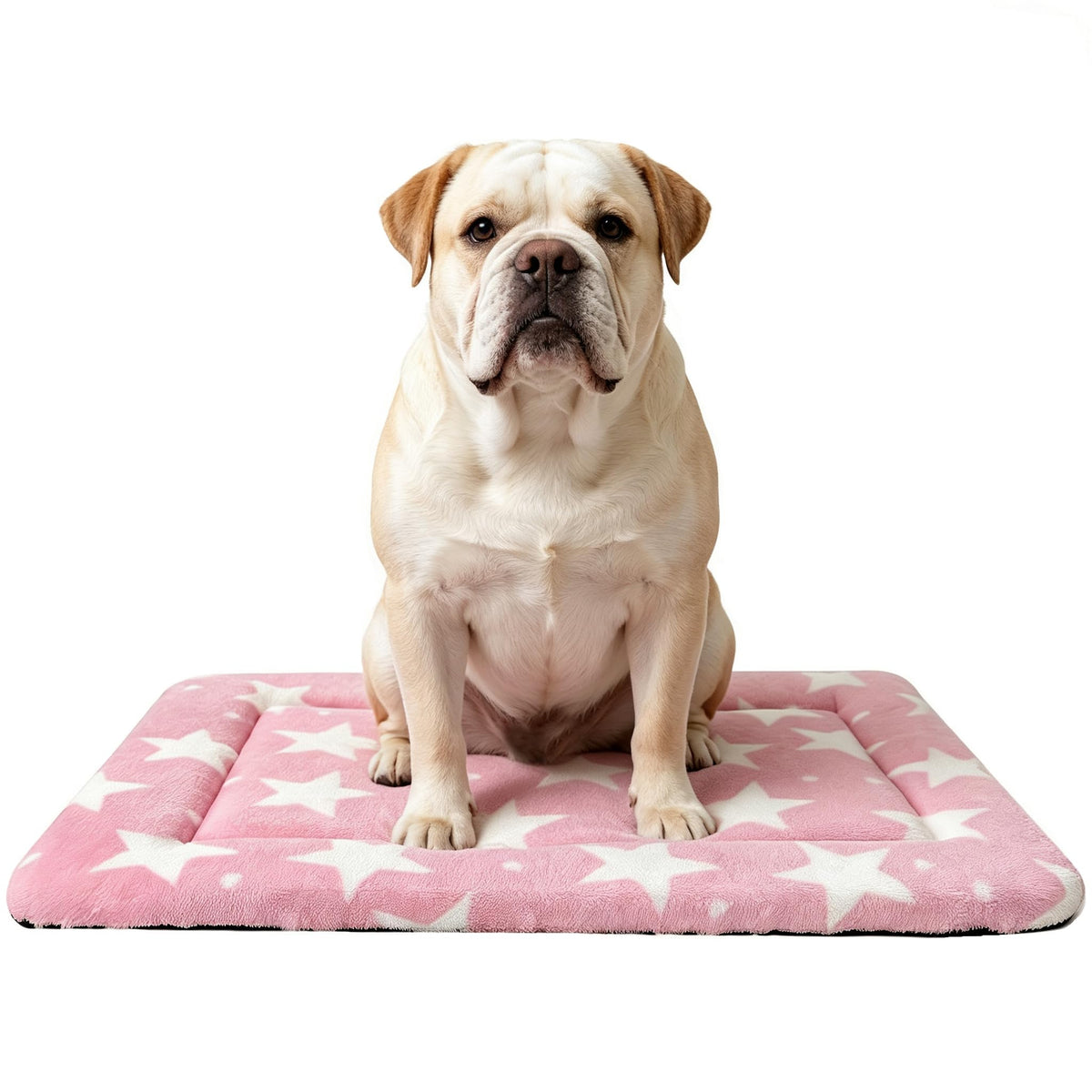 Dog Bed Mat,Reversible & Ultra Soft Kennel Pad-Machine Washable Pet Bed for Dogs & Cats-All-Weather Crate Liner for Crates,Carriers & Travel (Pink, 35" L x 23" W x 1.5" Th)