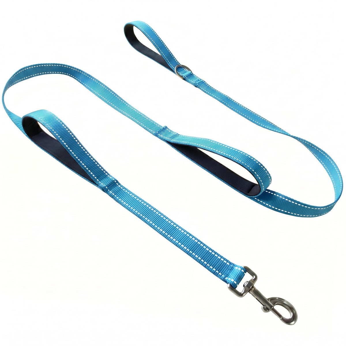 Triple Handle 6FT 1IN Dog Leash, Heavy Duty Strong Nylon, Hot Pink