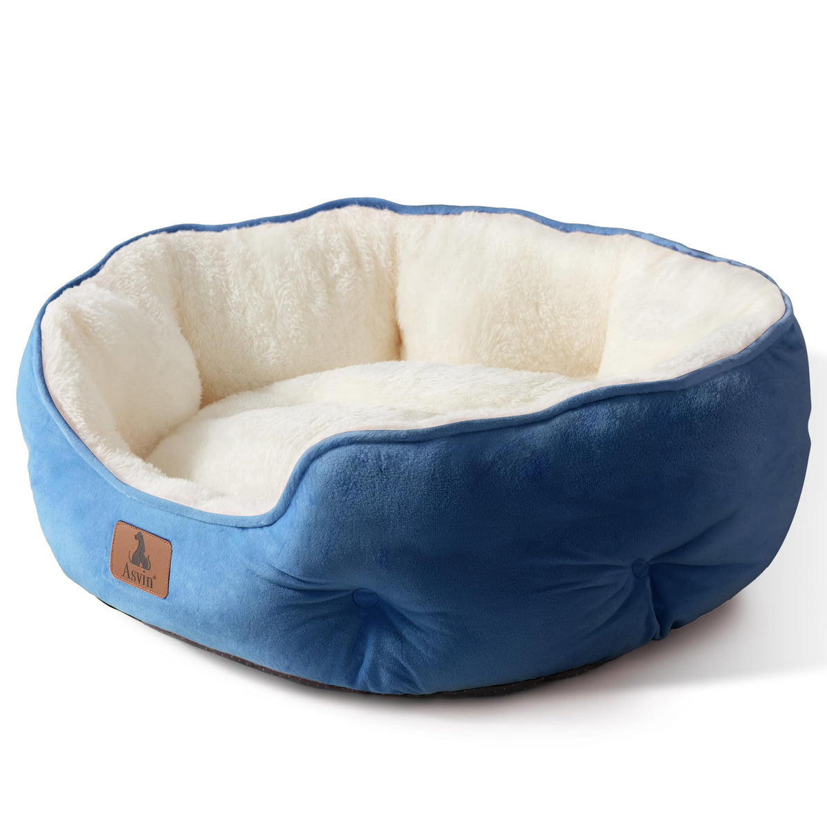 Asvin Small Dog Bed for Small Dogs, Cat Beds for Indoor Cats, Pet Bed for Puppy and Kitty, Extra Soft & Machine Washable with Anti-Slip & Water-Resistant Oxford Bottom, Grey, 20 inches