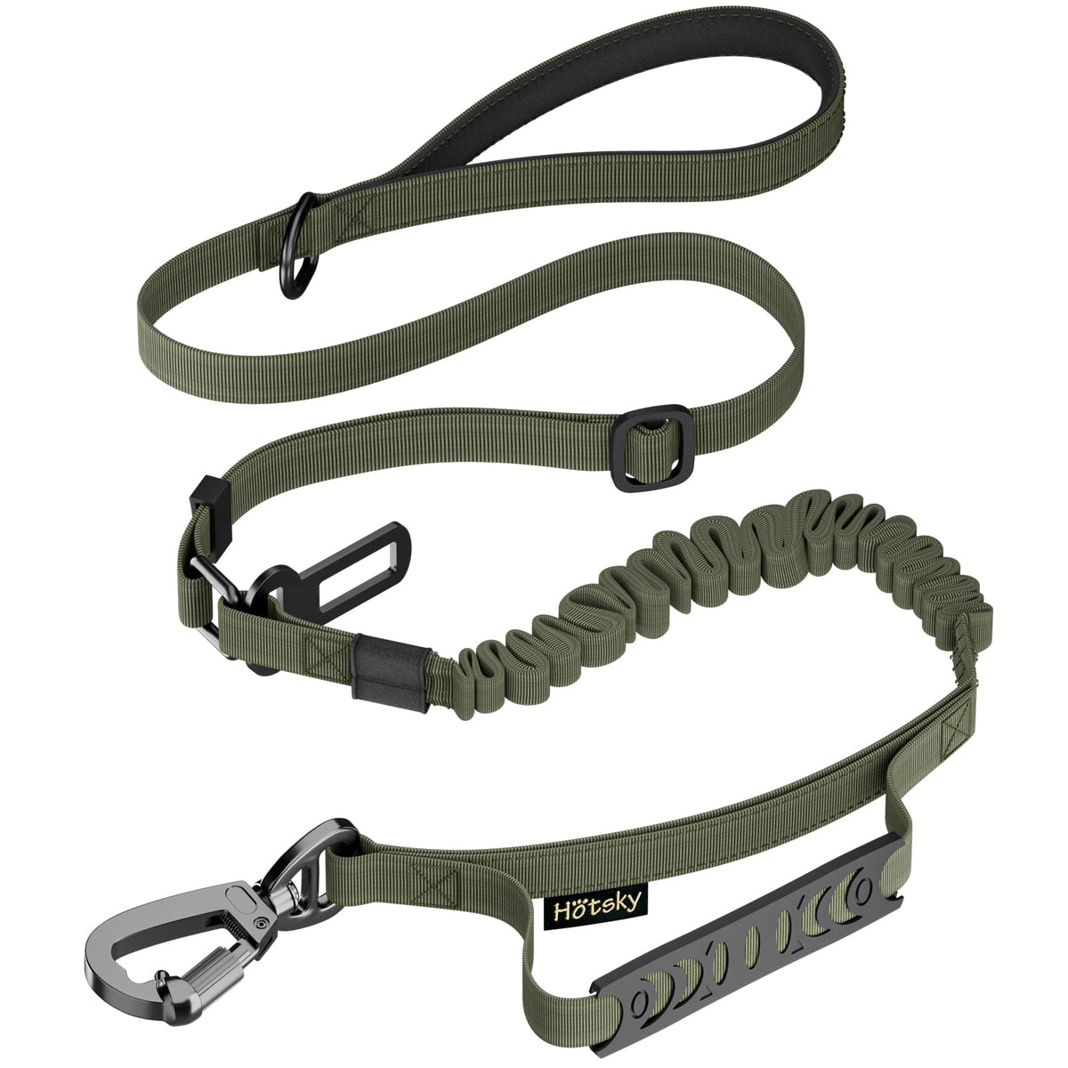 Hotsky Tactical Bungee Shock Absorbing No Pull Dog Leash,Purple Camo,4-6FT