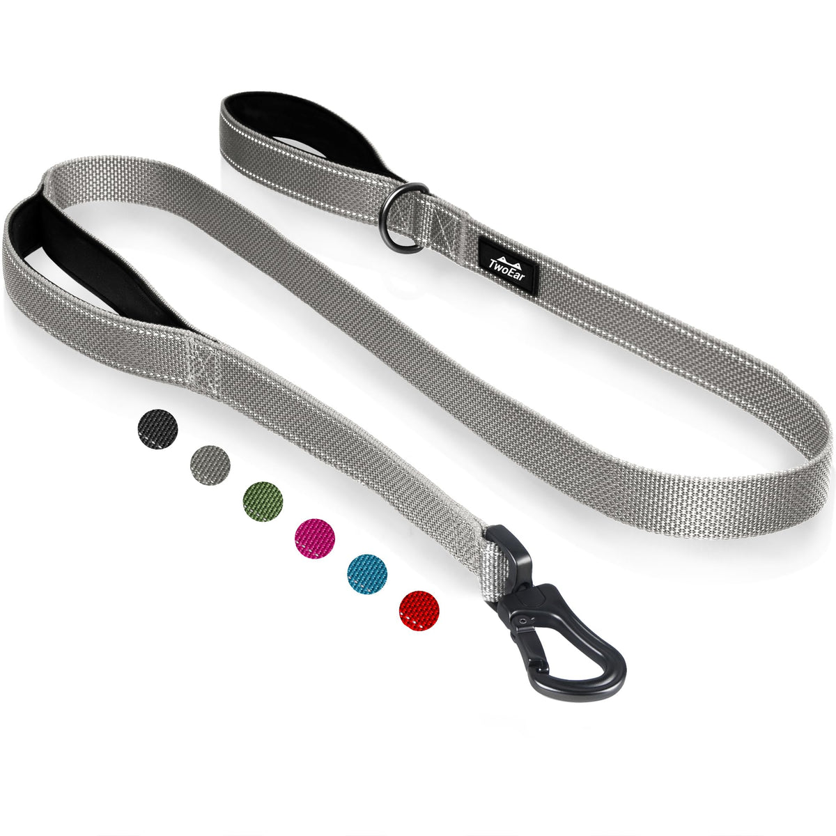 Twoear 6FT 1IN Heavy Duty Dog Leash for Large Dogs with 2 Padded Handles