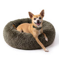 Small Calming Dogs Bed for Small Dogs Anti-Anxiety Machine Washable Fluffy Luxury Anti-Slip Waterproof Mute Base Warming Cozy Soft Pet Puppy Round Bed