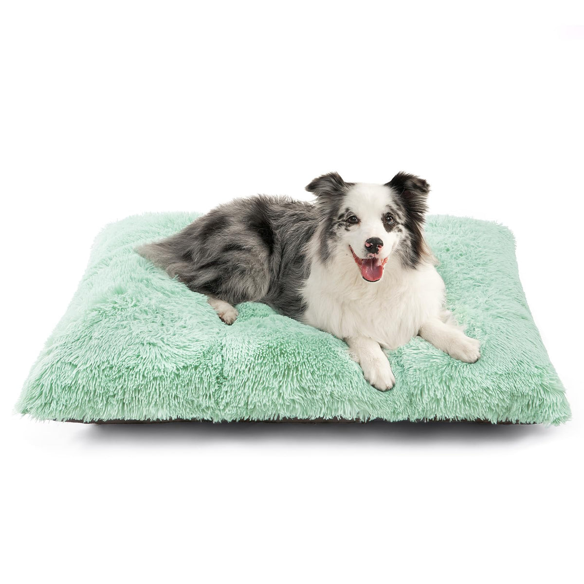 EHEYCIGA Fluffy Dog Crate Bed, Plush Extra Large Dog Pillow, Grey
