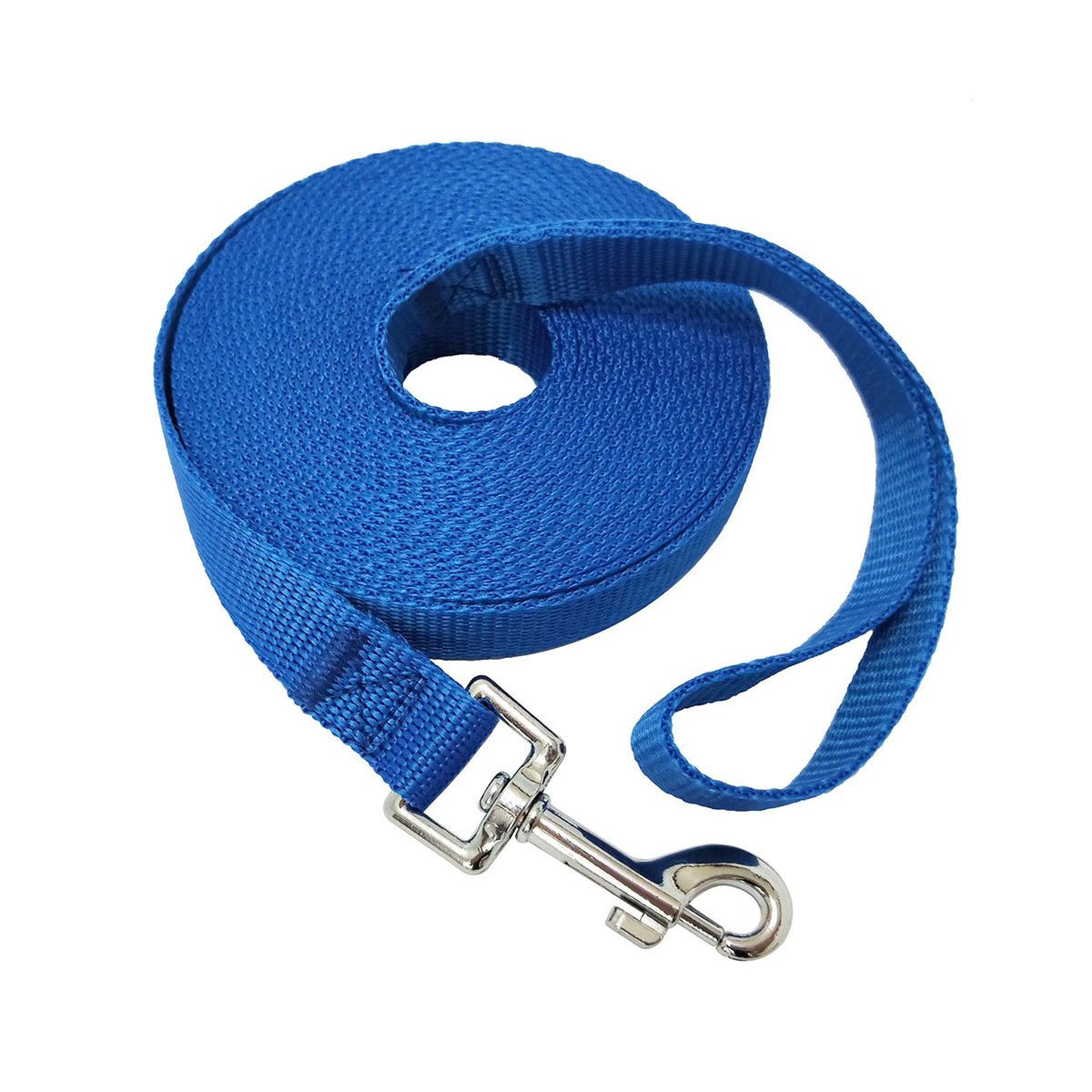 Nylon Training Dog Leash for Small Medium Large Dogs, 15ft 20ft 30ft 50ft Long Puppy Lead for Obedience Recall Training, Camping (20ft, Black)