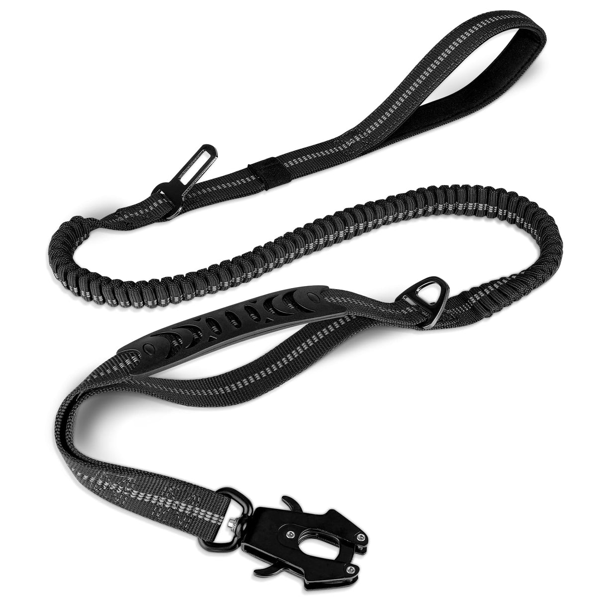 Joytale Tactical Bungee Dog Leash, Shock Absorbing No Pull, Coyote Brown
