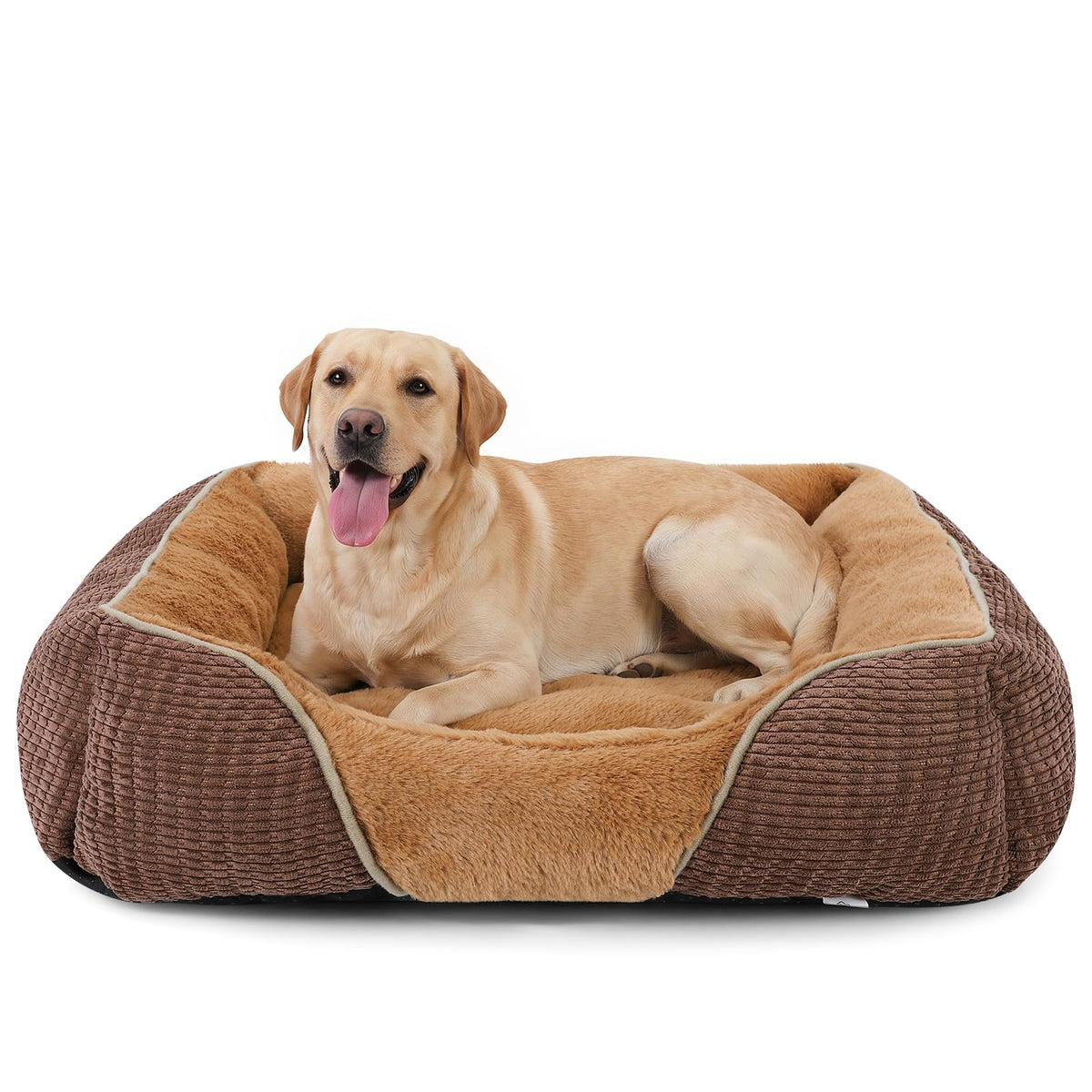 MIXJOY Dog Bed for Large Medium Small Dogs, Rectangle Washable Sleeping Puppy Bed, Soft Calming Cat Beds for Indoor Cats, Orthopedic Pet Sofa Bed, Anti-Slip Bottom with Multiple Size (20'', Grey)