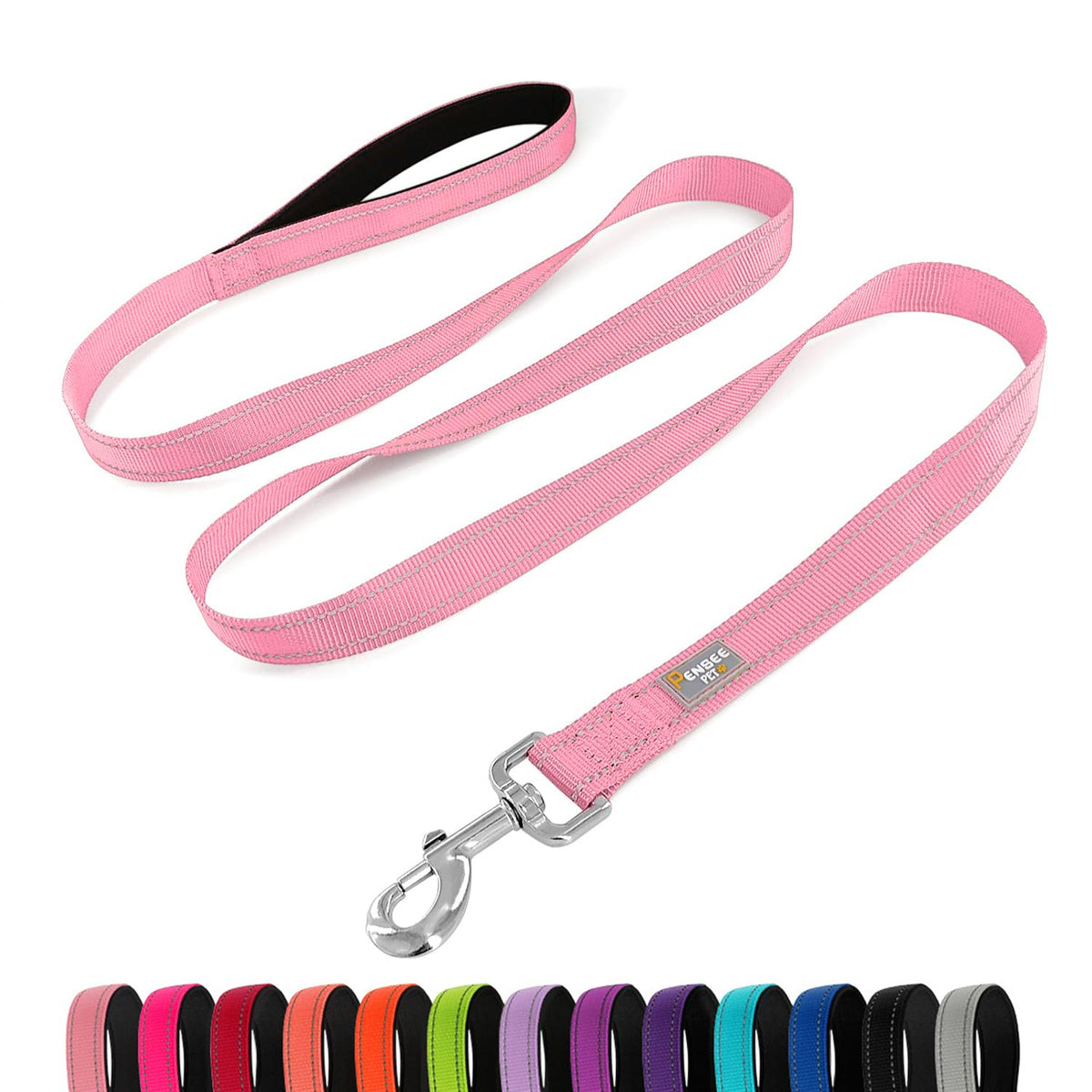 6 FT Basic Dog Leash for Medium Dogs,Black