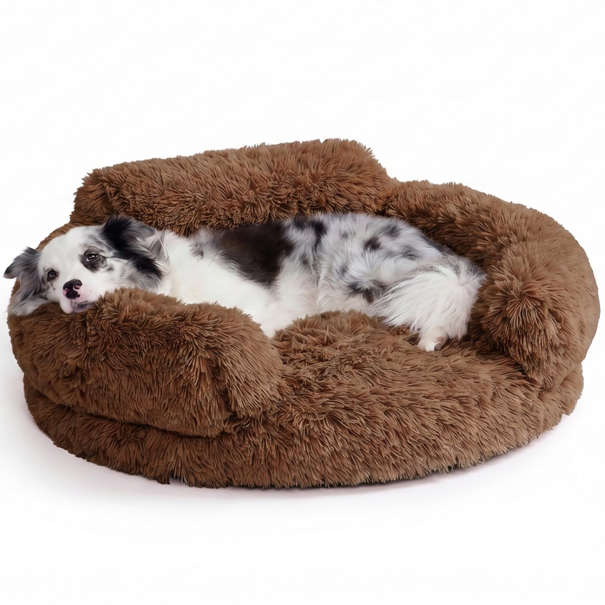 EHEYCIGA 23" Calming Donut Dog Bed for Small Dog & Cat Washable Pet Couch