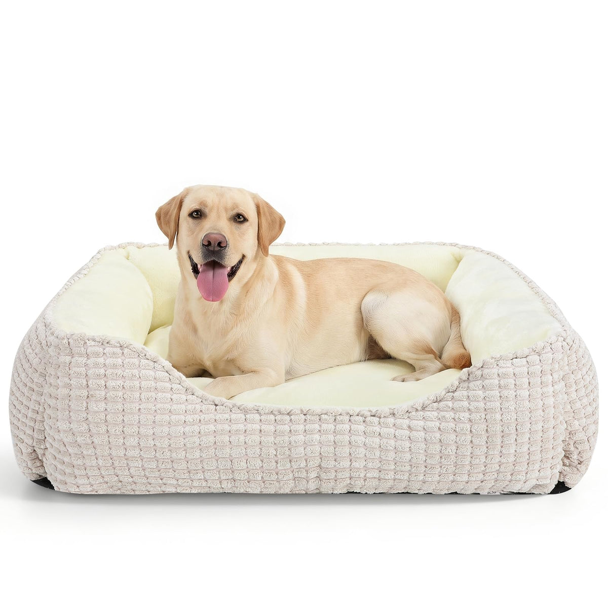 MIXJOY Dog Bed for Large Medium Small Dogs, Rectangle Washable Sleeping Puppy Bed, Soft Calming Cat Beds for Indoor Cats, Orthopedic Pet Sofa Bed, Anti-Slip Bottom with Multiple Size (20'', Grey)