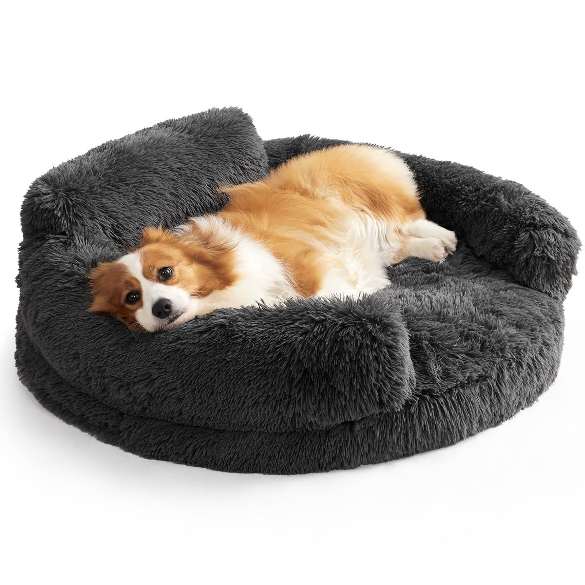 EHEYCIGA 23" Calming Donut Dog Bed for Small Dog & Cat Washable Pet Couch