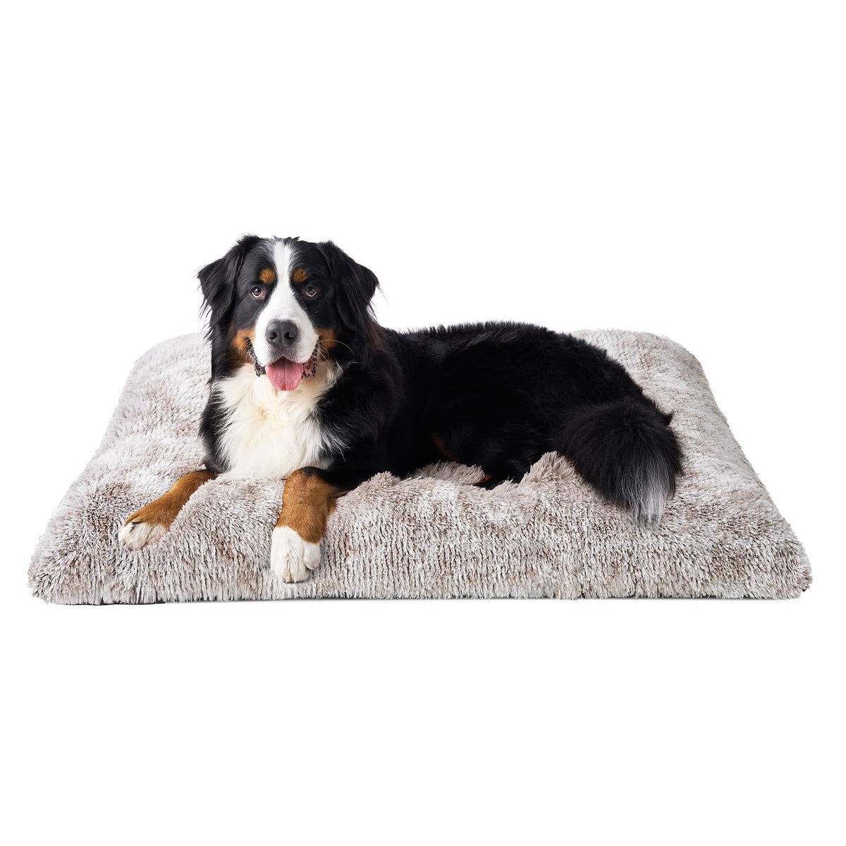 EHEYCIGA Fluffy Dog Crate Bed, Plush Extra Large Dog Pillow, Grey