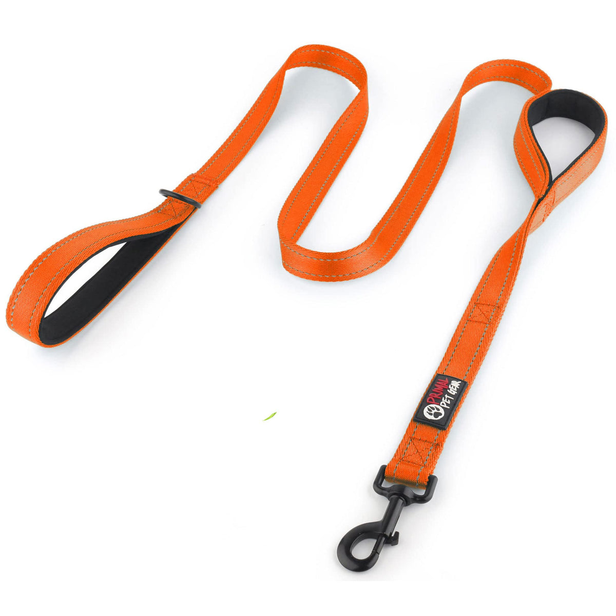 Primal Pet Gear Dog Leash 6ft Long,Traffic Padded Two Handle,Heavy Duty,Reflective Double Handles Lead for Control Safety Training,Leashes for Large Dogs or Medium Dogs,Dual Handles Leads(Black)