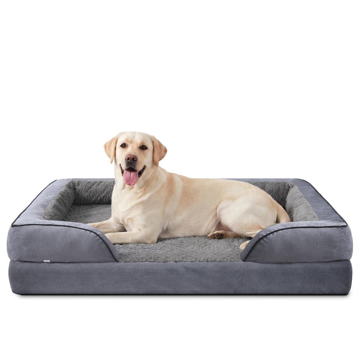 INVENHO Orthopedic Dog Beds Large Sized, XL Washable Dog Sofa with Egg-Crate Foam, Waterproof Lining and Non-Skid Bottom