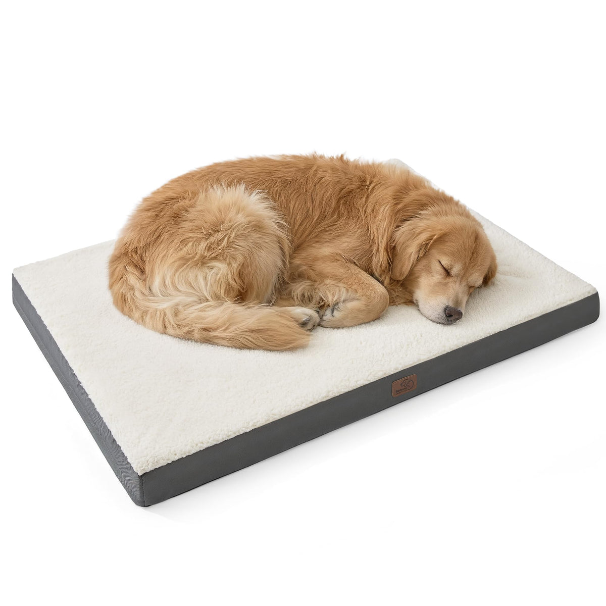 Bedsure Washable Dog Beds Large Sized Dog with Comfy Sherpa, 36x27in Grey