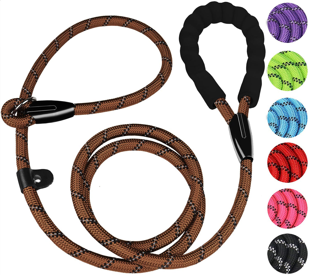 Dog Leash, 6 FT Heavy Duty Dog Leashes with Comfortable Padded Handle,Black