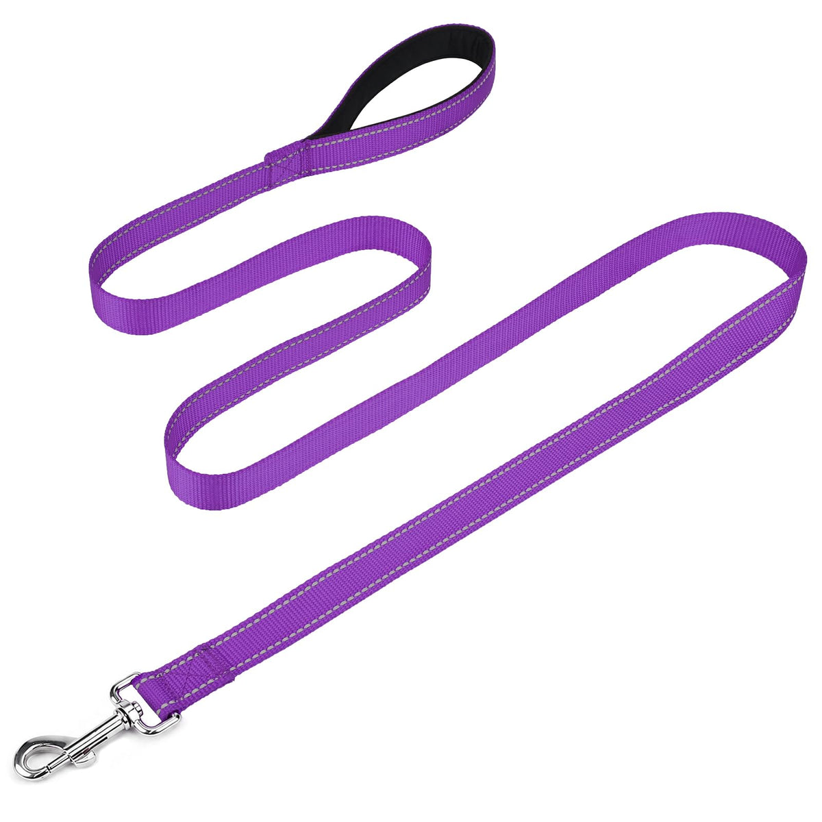 FunTags Reflective Nylon Dog Leash for Medium & Large Dogs, 6FT for Walks