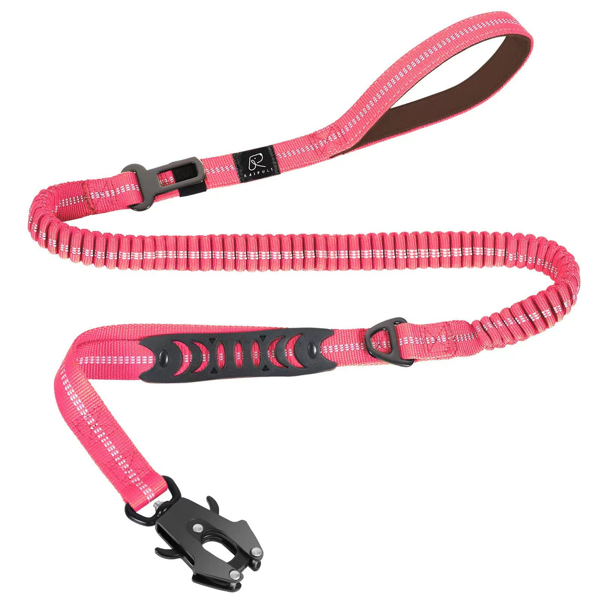 Raipult Tactical Shock Absorbing Bungee Dog Leash Heavy Duty, 4-6ft, Khaki