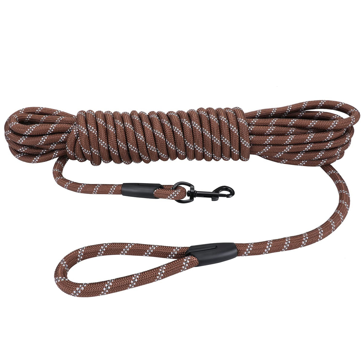Hi Kiss Dog/Puppy Obedience Recall Agility Lead - 15ft 20ft 30ft 50ft 100ft Leash - Great for Training, Play, Camping, or Backyard - Orange 20ft