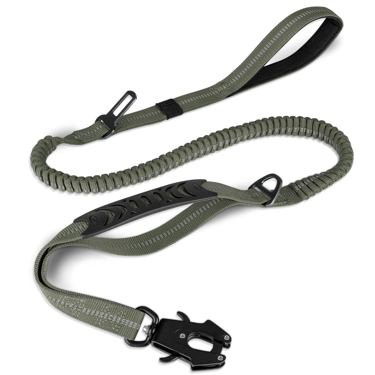 Joytale Tactical Bungee Dog Leash, Shock Absorbing No Pull, Coyote Brown