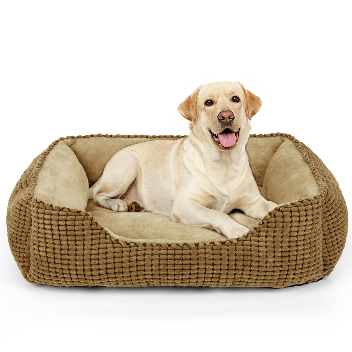 MIXJOY Dog Bed for Large Medium Small Dogs, Rectangle Washable Sleeping Puppy Bed, Soft Calming Cat Beds for Indoor Cats, Orthopedic Pet Sofa Bed, Anti-Slip Bottom with Multiple Size (20'', Grey)