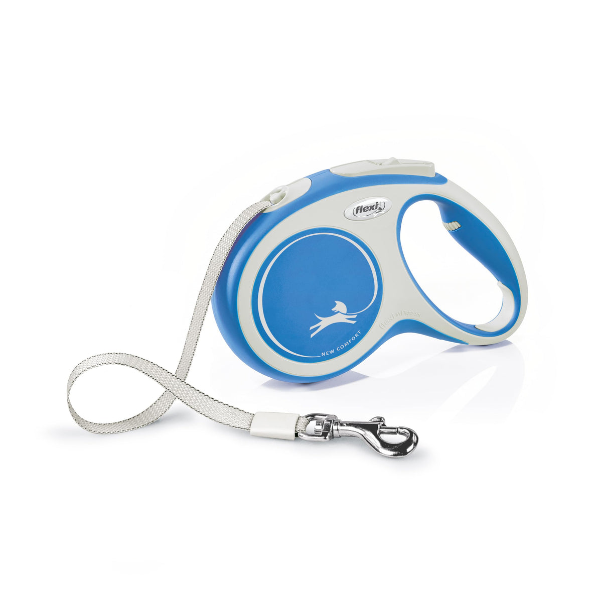 FLEXI® Comfort Tape Retractable Dog Leash, Small, 16 ft - Grey/Black