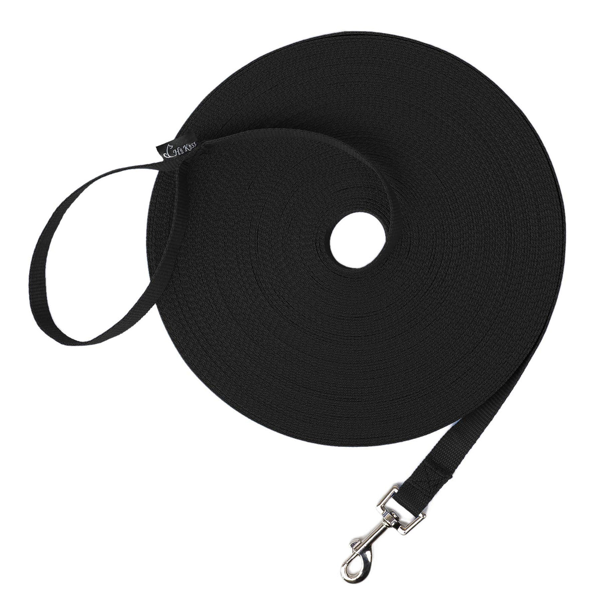 Hi Kiss Dog/Puppy Obedience Recall Agility Lead - 15ft 20ft 30ft 50ft 100ft Leash - Great for Training, Play, Camping, or Backyard - Orange 20ft