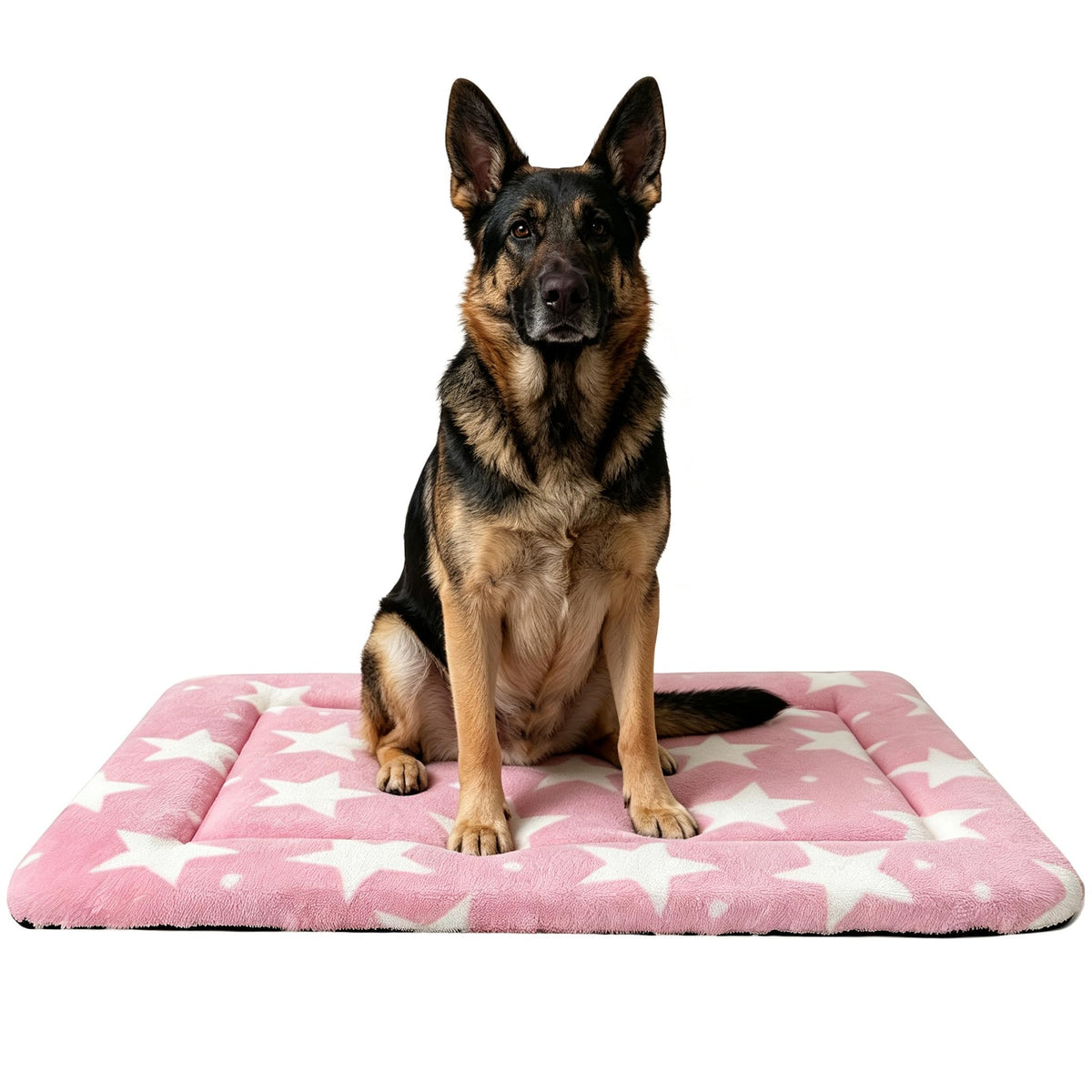 Dog Bed Mat,Reversible & Ultra Soft Kennel Pad-Machine Washable Pet Bed for Dogs & Cats-All-Weather Crate Liner for Crates,Carriers & Travel (Pink, 35" L x 23" W x 1.5" Th)