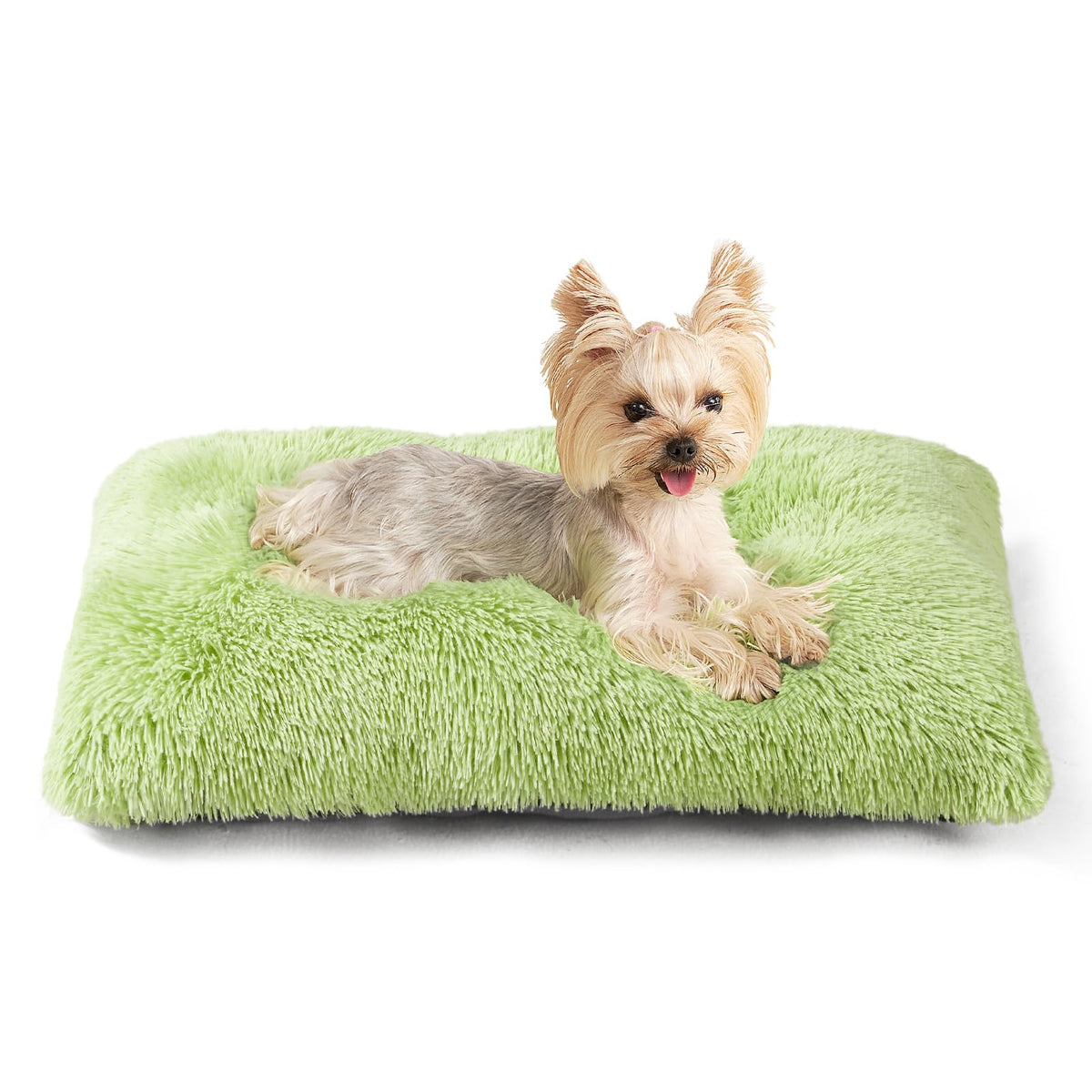 EHEYCIGA Fluffy Dog Crate Bed, Plush Extra Large Dog Pillow, Grey