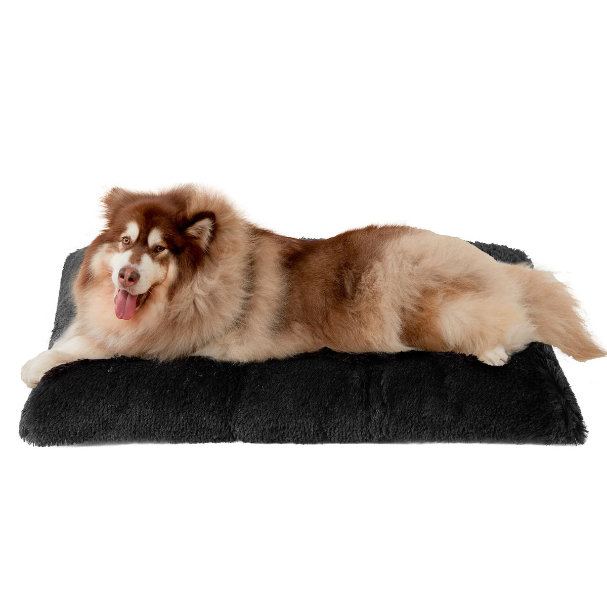 EHEYCIGA Fluffy Dog Crate Bed for Medium Dogs, Plush Crate Pad, Grey