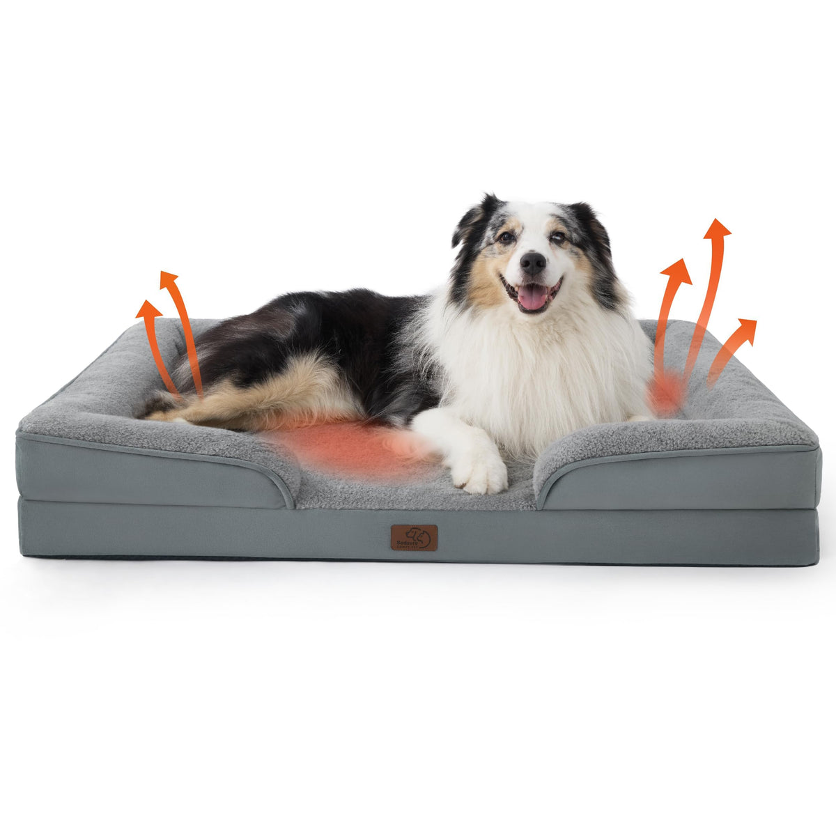 Bedsure Orthopedic Dog Bed Medium Washable Original Design, 28" Grey
