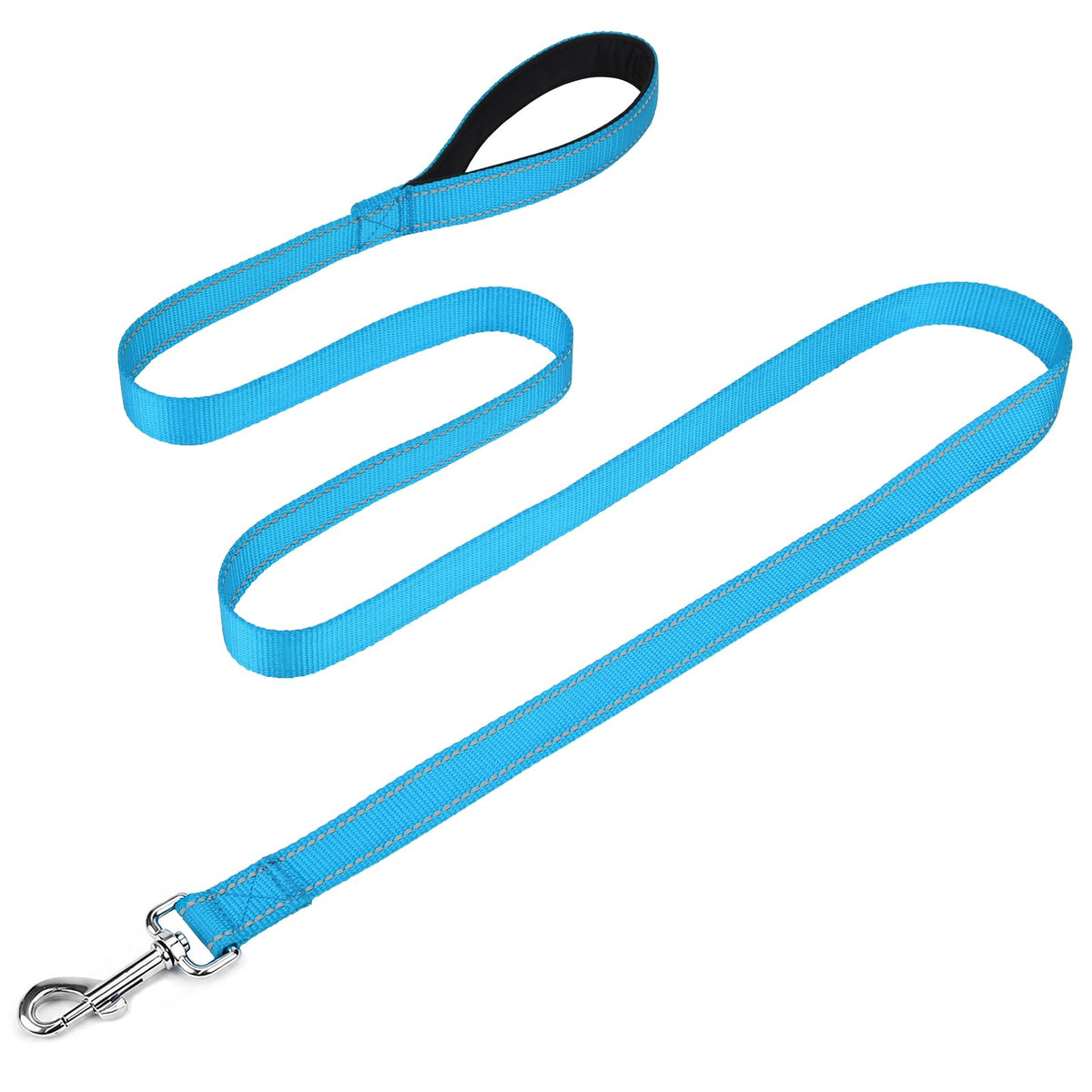 FunTags Reflective Nylon Dog Leash for Medium & Large Dogs, 6FT for Walks