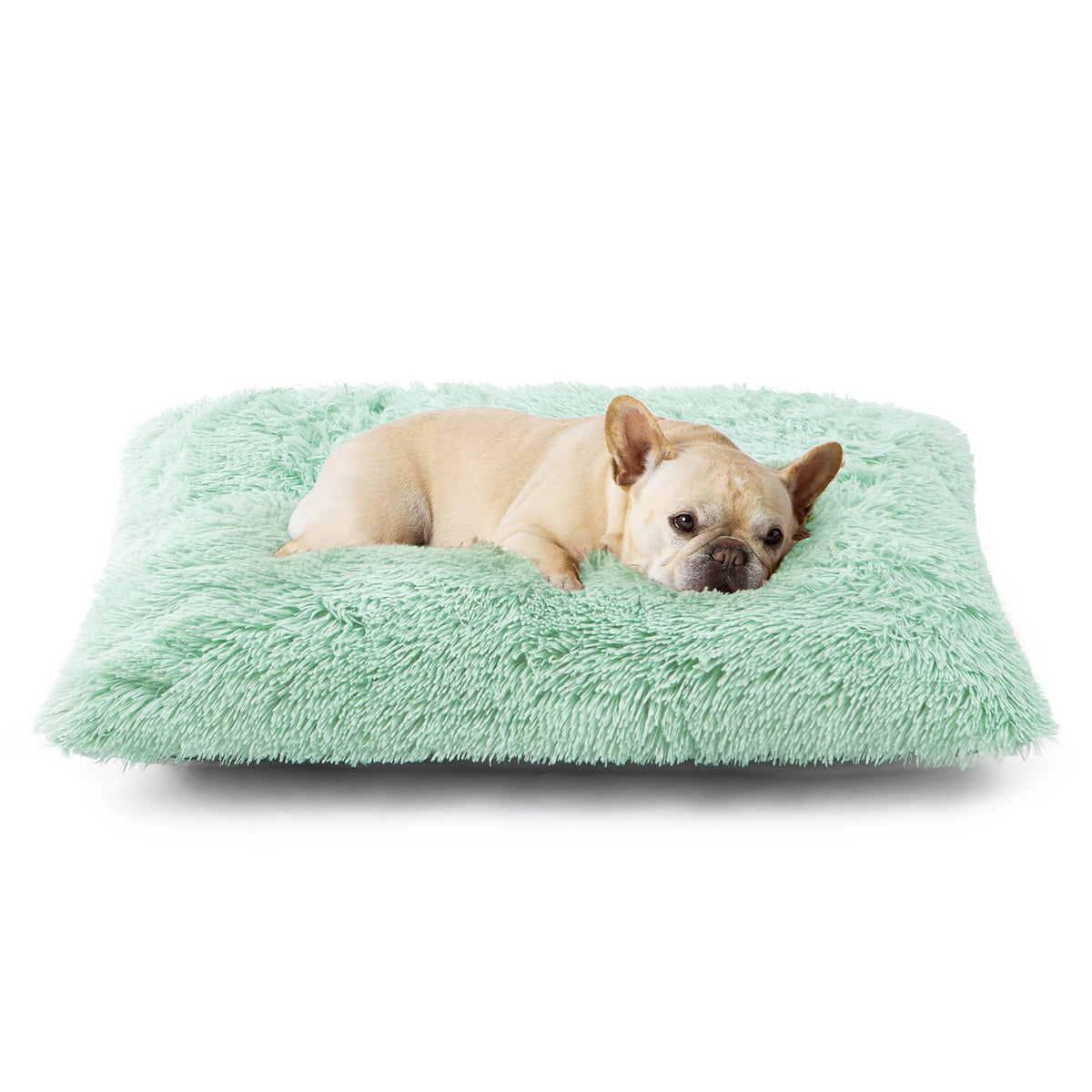 EHEYCIGA Fluffy Dog Crate Bed, Plush Extra Large Dog Pillow, Grey